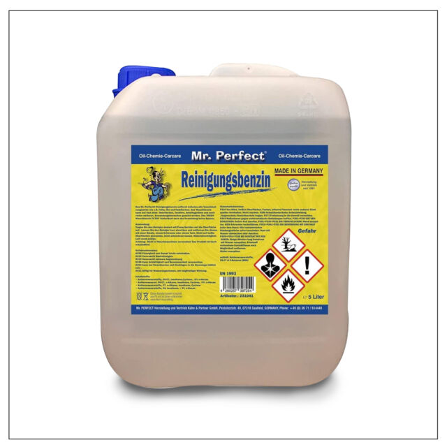 Mr. Perfect® Waschbenzin 5L - Reinigungsbenzin für Textilien & Oberflächen Mr. Perfect® Waschbenzin 5L - Reinigungsbenzin für Textilien & Oberflächen