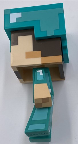 Minecraft Diamond Armor Steve con casco extraíble cabeza grande en muy buen estado - Imagen 4 de 5