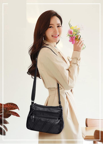 Crossbody Bags for Women Waterproof Shoulder Bag Messenger Bag Casual PU Leather - Picture 8 of 12