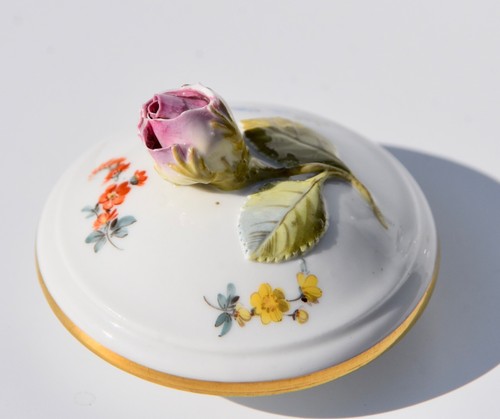 Vintage Meissen Hot Water Pot/Chocolate Pot - Floral Sprays/Applied Rose Finial - Picture 15 of 19