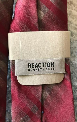 Kenneth Cole Reaction Red Silk Blend Tie - Picture 2 of 5