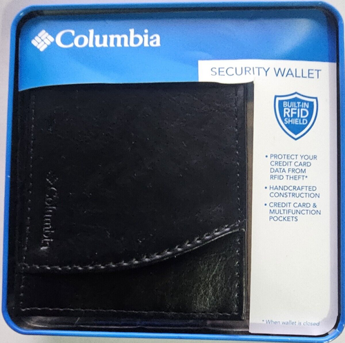 Columbia Men’s Slim Bifold Wallet 9 credit card slots, 1 clear ID window, 1 curr