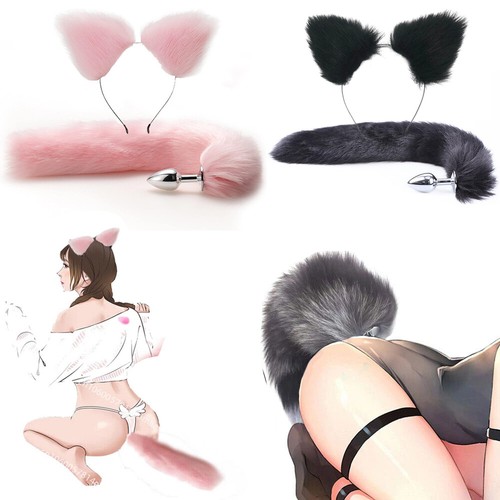 False Fox Tail With Metal Anal-Butt Plug Buttplug Cosplay Game Toy Games Romance - Picture 2 of 16