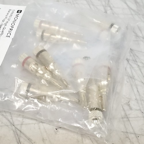 Monoprice hochwertige vergoldete Lautsprecher Bananenstecker 5 Paar offene Schraube #9437 - Bild 3 von 4