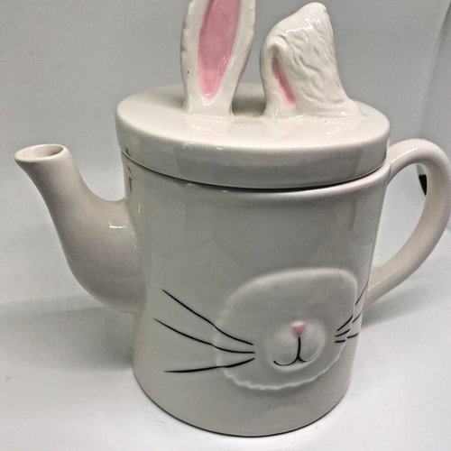 WHIMSEY HOME BY MAGENTA Bunny Rabbit teapot Pottery Whiskers Rae Dunn HTF - Picture 2 of 5