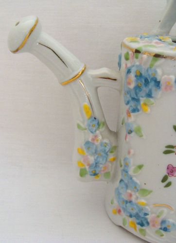 Regadera de porcelana floral de Japón ocupado - Imagen 3 de 15
