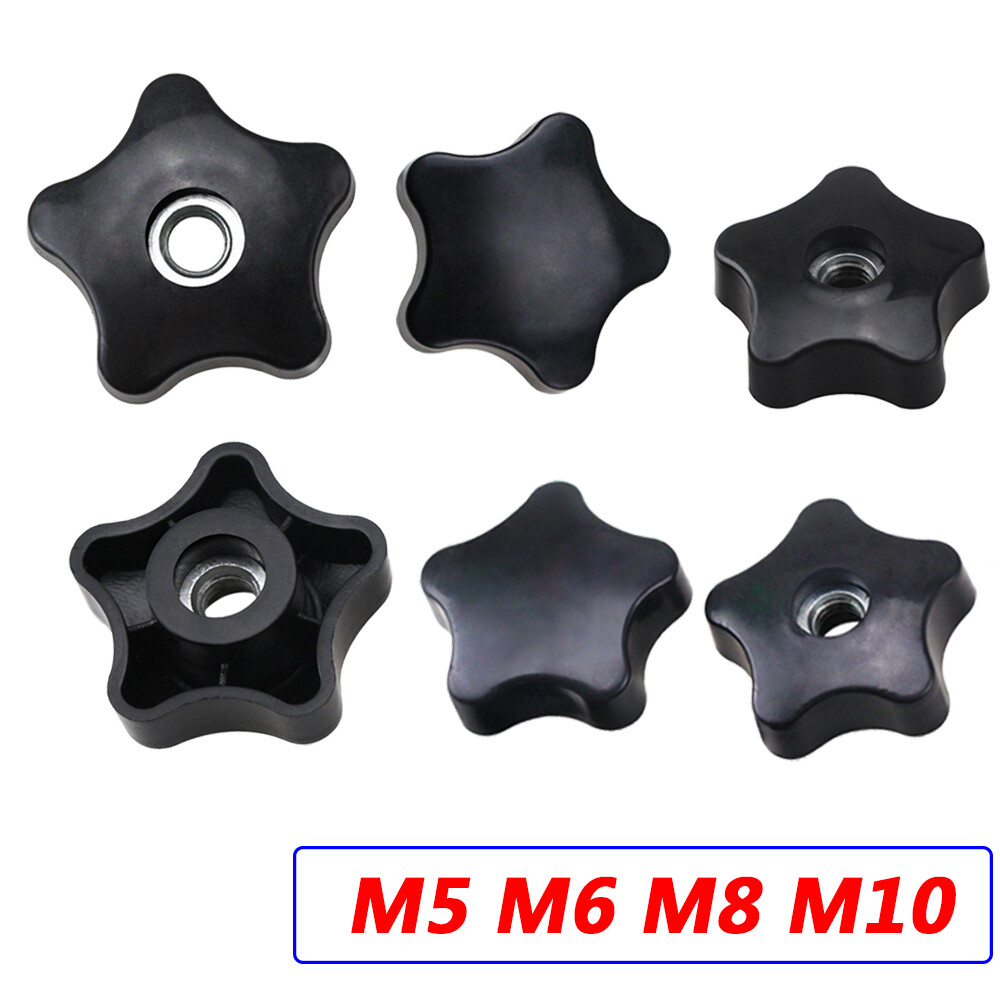 Plastic Pentagram Star Thumb Nuts M5 M6 M8 M10 Hand Grip 