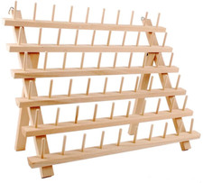 NW 60-Spools Wooden Thread Holder Sewing and Embroidery Thread Rack