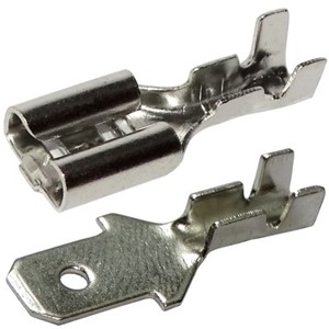 Aerzetix 100x Cosses /électriques femelle plate 4.8mm 0.8mm 0,5-1mm2