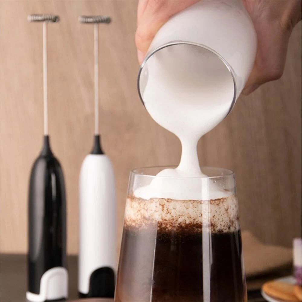 Milk Frother Electric Handheld Foam Maker for Hot Chocolate, Latte White