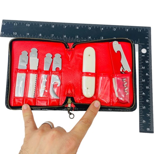 6 Pcs Vintage Stainless Steel Folding Screwdriver, Tool Kit, Made in Japan - Picture 3 of 10
