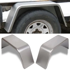 Set of 2 Square Steel Cargo Trailer Fenders Pair 8"-12" wheels 16 Gauge Steel