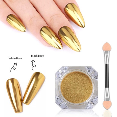 Mirror Nail Chrome Powder Metallic Colours Aurora Nails Shimmer Unicorn Pigment - Picture 15 of 33