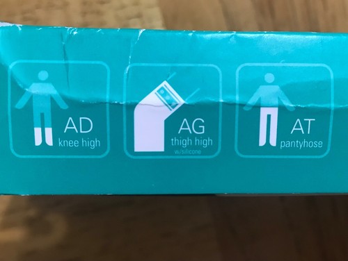 Juzo Basic 30-40 mmHg Compression Thigh High Black Stockings Size III 4412AGFFSB - Picture 4 of 6