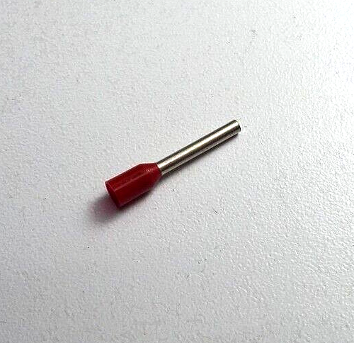 QTY50 WEIDMULLER 901910000 MAX 17 AWG INSULATED WIRE CRIMP END LONG RED FERRULE - Picture 10 of 15