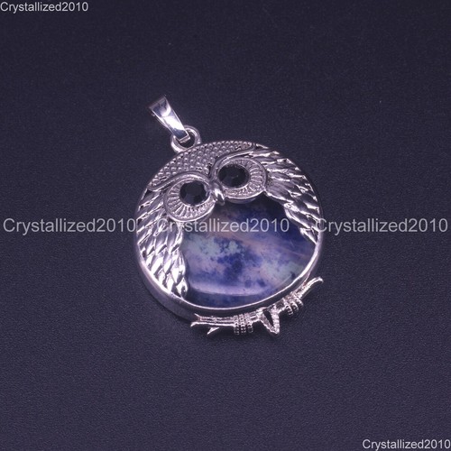 Natürliche Edelsteine Rund Eulenform Reiki Chakra Heilung Anhänger Halsketten Perlen - Bild 24 von 37