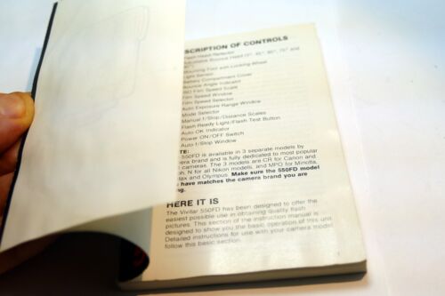 Flash Camera Manual Vivitar 550 FD M/P/O Instruction Guide English - Picture 6 of 6