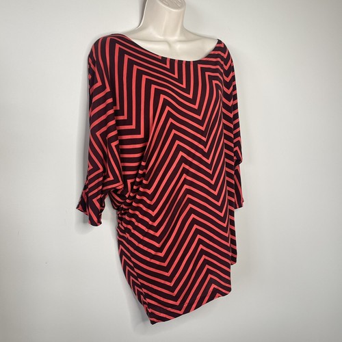 NEW French Connection Top Womens Small Colorful Retro Y2K Rayon Off the Shoulder - Picture 2 of 5