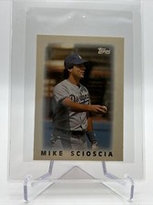1986 Topps MINI Mike Scioscia Baseball Card #46 Mint FREE SHIPPING