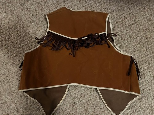 Vintage Lasso Em Bill Cowgirl Brown Vest Skirt Lot Size 10 with Holsters - Picture 6 of 13
