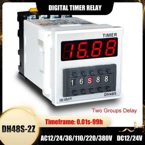 DH48S-2Z Digitale Zeitrelais 0,01s-99h zwei Gruppen einstellbare Verzögerung Industrie - Bild 1 von 11