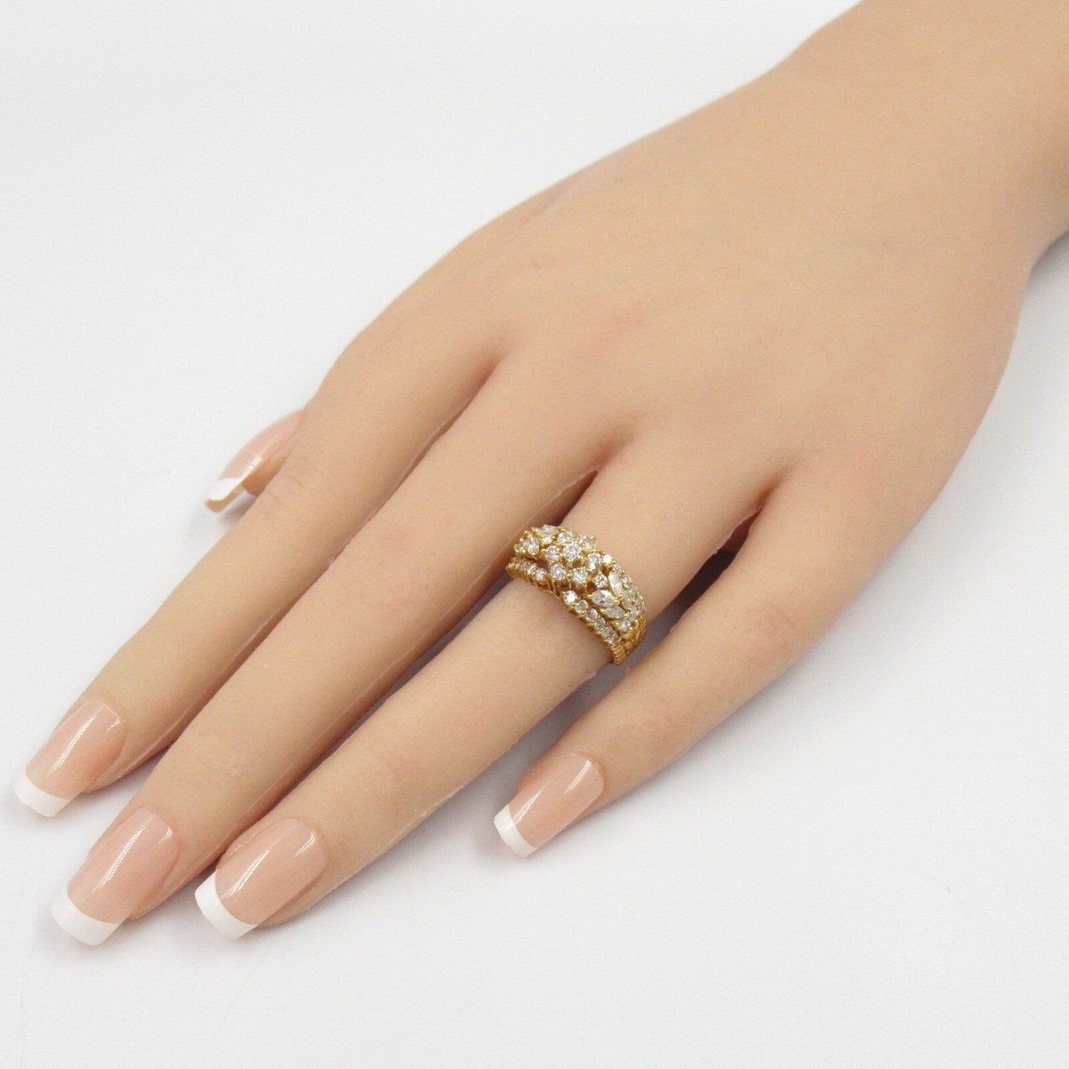 JEWELRY Diamond Ring #5.5 US size K18 Yellow Gold Used | eBay