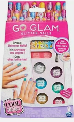 Cool Maker, GO Glam Glitter Nails DIY Activity Kit for 5 Manicures, for Kids Age