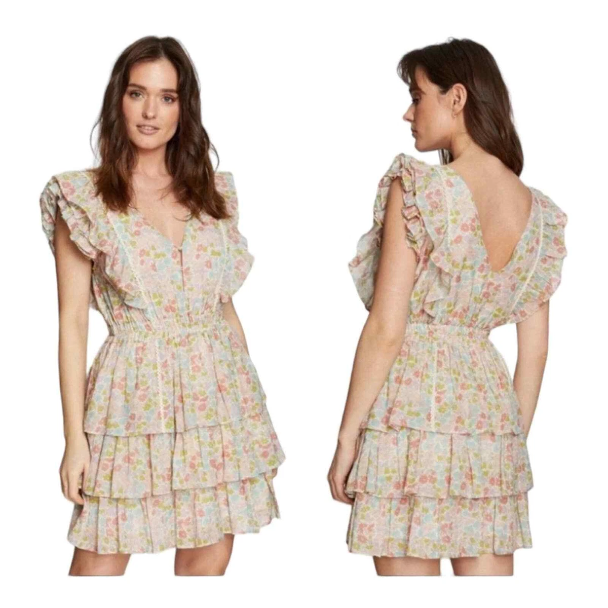 0740 ~ Love The Label ~Ines Ivory~ Ruffles , S~ Anthropologie | eBay
