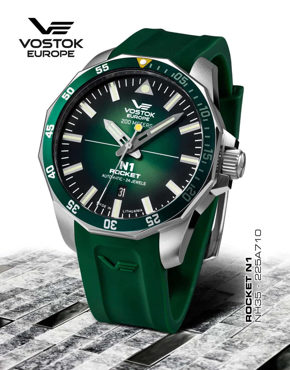 Vostok Europe ROCKET N1 NH35 225A710 Mens Automatic Watch eBay
