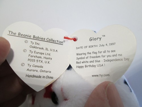 TY BEANIE BABY "GLORY THE BEAR" WITH ERRORS JULY 4, 1997 BUT TUSH TAG 1998 - Picture 8 of 9