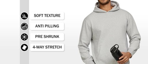 3 PACK: Mens Fleece Pullover Hoodie Winter Warm Cotton Blend for Casual Gym Wear - Picture 33 of 56