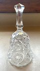 Vintage clear crystal glass large bell pinwheel star design