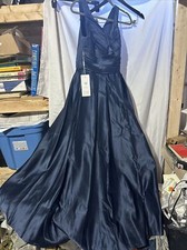 NWT Gorgeous Navy Blue Evening Gown - JJs House - Size 8