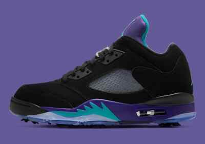 Nike Air Jordan 5 V Low Golf Black Grape CU4523 001 Men's