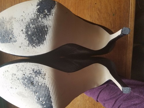 Womans Marc Fisher Open Toe Black Heels Usa Size 8 - Picture 2 of 6