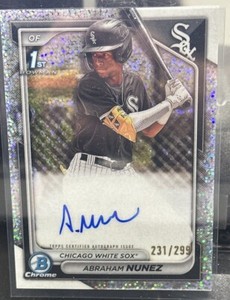 2024 Bowman Chrome Baseball 1st Speckle Refractor Auto Abraham Nunez /299