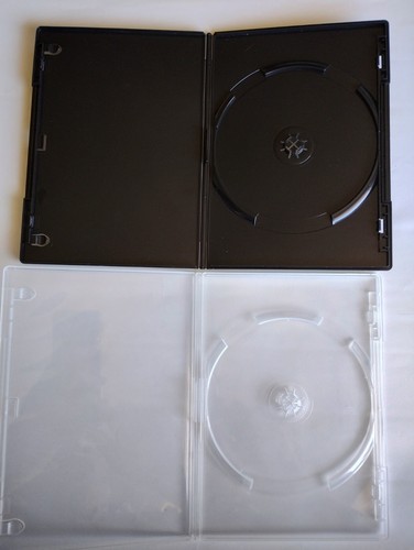 Various DVD Cases 14mm/7mm Clear/Black/Mixed Replacement Media Used lot - Afbeelding 1 van 8