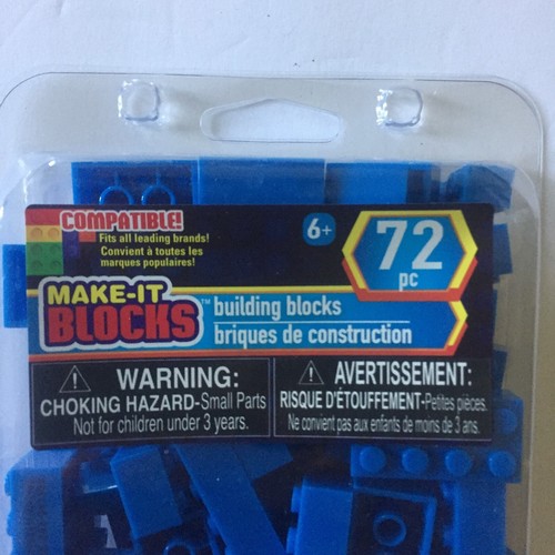 NEW Make It Blocks Blue Building Blocks - 72 pieces - Picture 2 of 4