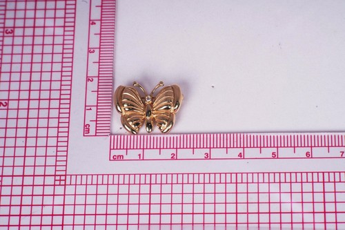 14K Gelbgold Brosche/Anstecknadel "Schmetterling" mit Diamant - Bild 3 von 3