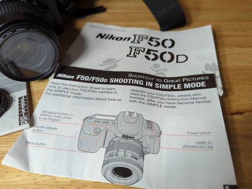 Nikon F50 35mm Film SLR Camera W/ Nikkor AF 35-80mm f/1.4-5.6 Lens & Manual - Picture 3 of 12
