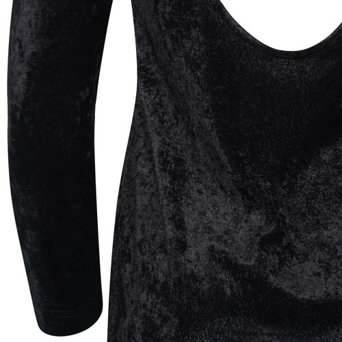 DAMEN/DAMEN MODE ZERKLEINERTER SAMT TIEFER RÜCKENKLEID - Bild 3 von 4