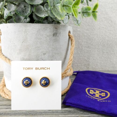 Aretes de perlas con cuerda Tory Burch azul marino OS - Imagen 3 de 12