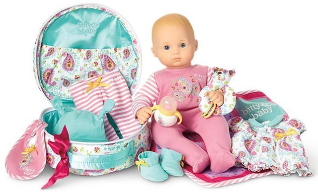 American Girl Bitty Baby Doll 12 Pc Set Blonde Hair Blue Eyes
