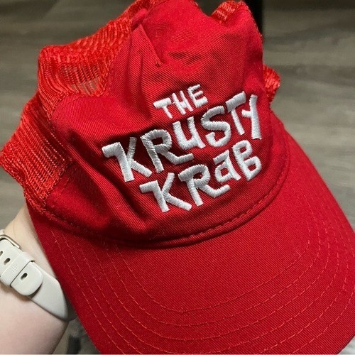 SpongeBob The Krusty Krab Trucker Adjustable Hat Red and White One Size - Bild 4 von 5