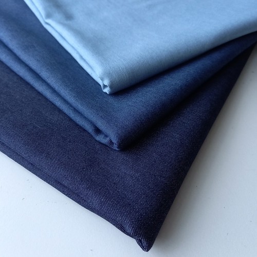 Stretch Denim Fabric - Dark Indigo Blue 7oz Weight 145cm wide Cotton Elastane - Picture 6 of 7