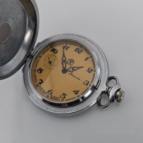 Orologio da tasca vintage CASE Bird URSS MOLNIJA SOVIET cassa orologio - Foto 3 di 8