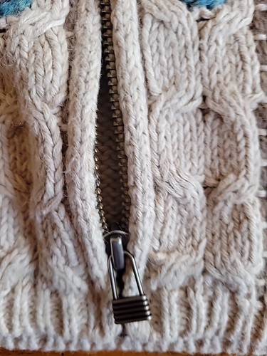 Woolrich Birch Sweater Vest Full Zip Women size Medium Knit Ramie Cotton Tan NEW - Picture 4 of 13
