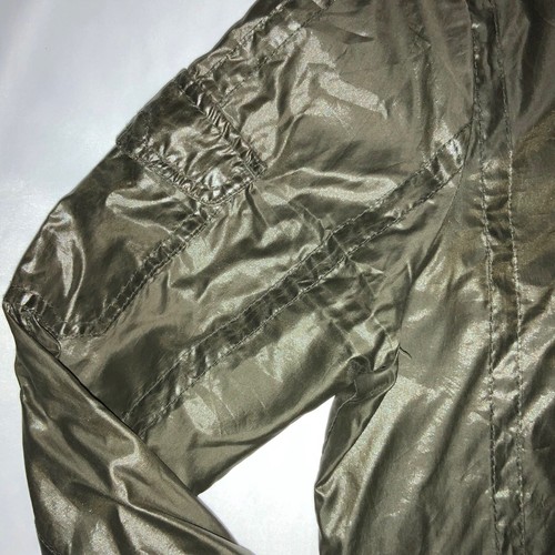 Diesel Vintage Super Rare Mens Moto Bomber Nylon Windbreaker Jacket Army - Picture 8 of 12