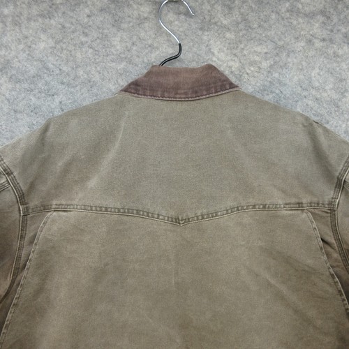 VTG Carhartt Jacket Mens 2XL Brown C52 Chore Barn Coat Western Blanket Lined 90s - Picture 15 of 16