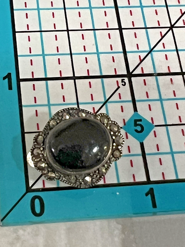 Vintage Sterling Silver 925 Onyx Marcasite Clip On Earrings Oval Shape - Picture 10 of 10